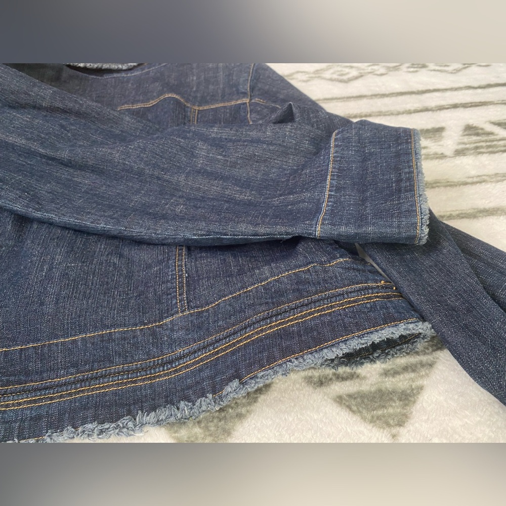 Y2K Bandolino Dark Wash Denim Jacket XL - Bohochic, Coastal Cowgirl, Indie - Picture 10 of 10